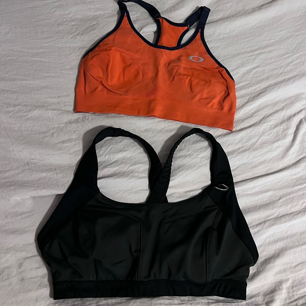 Oakley brand sports bras, pair